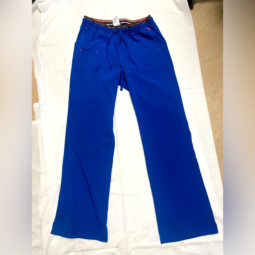 Heart Soul Medium scrub pants Galaxy blue bottoms only.  Semi flare leg.